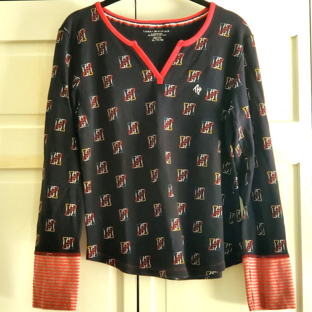 Womens Tommy Hilfiger Sleepwear PJ/Pajama Top Sleep Shirt